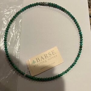 Barse Lime Turquoise Beaded Choker Necklace